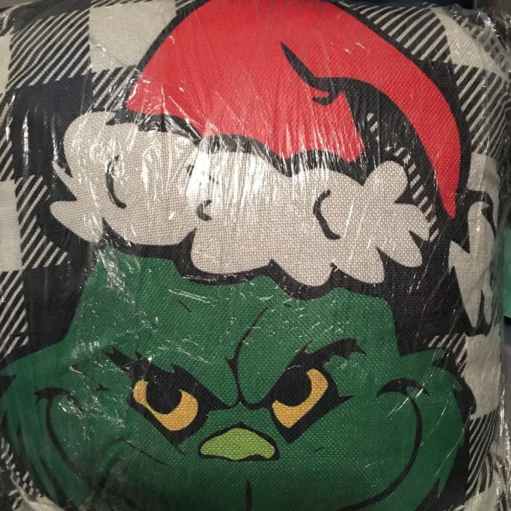 Grinch Pillow & Pillowcase 18x18 Polyester Fill, Gorgeous 18x18